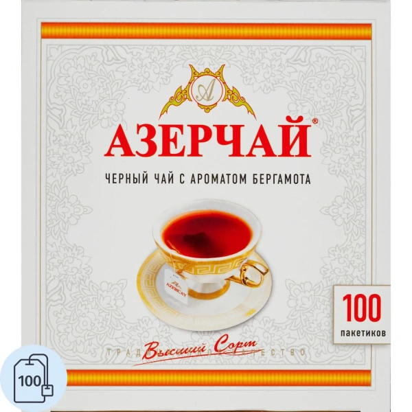 Чай чёрный Азерчай Букет 100 пакетиков (бергамот) 130340 761027 - МСК «Форвард»
