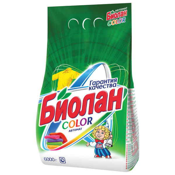 Стиральный порошок автомат 6кг БИОЛАН Color, 714-4, 108-4 602067