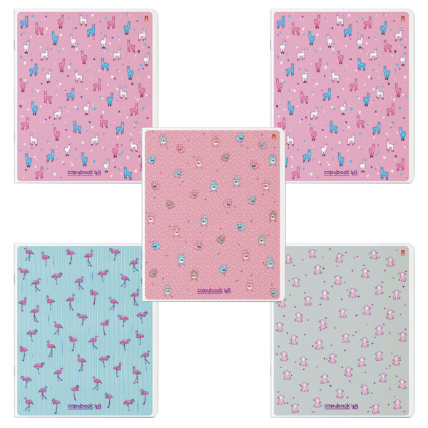 Тетрадь А5 48л. АЛЬТ скоба, клетка, Soft Touch, фольга, ЗЕФИРНОЕ НАСТРОЕНИЕ, 7-48-569 403387