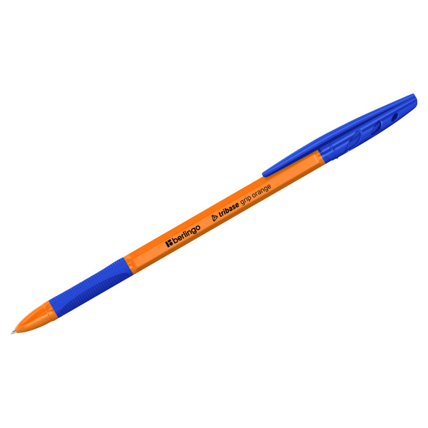 Ручка шариковая Berlingo "Tribase grip orange" синяя, 0,7мм, грип корпус оранжевый CBp_70960 355442