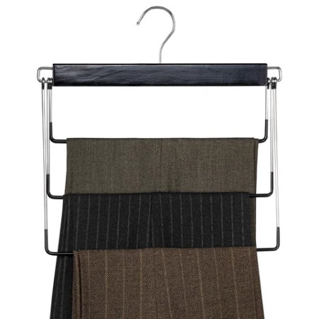 Вешалка-плечики качели 3 секции, металлическая, для юбок и брюк, ПВХ-покрытие, BRABIX, 607473 - МСК «Форвард»