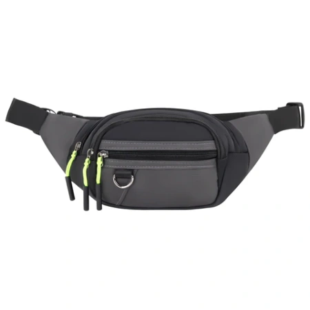 Сумка на пояс HEIKKI PROMPT (ХЕЙКИ), 2 отделения, регулируемый ремень, карман-антивор, черная, 37х14х5 см, 273928 - МСК «Форвард»