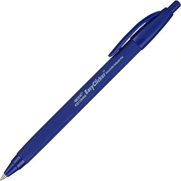 Ручка шариковая автоматическая Beifa KB139400 узел 0,5мм СИНЯЯ корпус soft touch 131246 - МСК «Форвард»