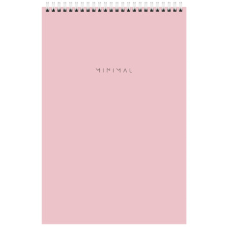 Блокнот БОЛЬШОЙ ФОРМАТ А4 198х297 мм, 80 л., гребень, подложка, клетка, BRAUBERG "Minimal Pastel", 116425 - МСК «Форвард»