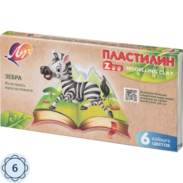 Пластилин Луч Zoo 6цв 90гр 30С 1810-08 1232297 минпромторг - МСК «Форвард»