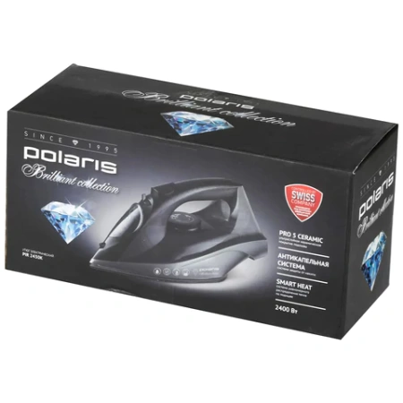 Утюг POLARIS PIR 2430K, 2400 Вт, керамическое покрытие, самоочистка, антикапля, антинакипь, черный, 57591 456746 - МСК «Форвард»