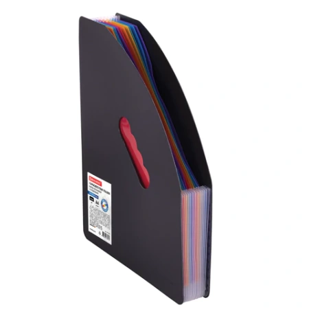 Лоток-органайзер вертикальный для бумаг и документов, 13 отделений, BRAUBERG DOCS, А4 черный, 271153 - МСК «Форвард»