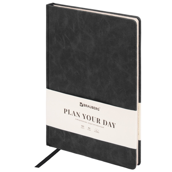 Ежедневник недатированный БОЛЬШОЙ ФОРМАТ 210х297мм А4,BRAUBERG Status, 160л, черный, 113360