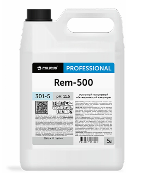 Средство для удаления нефтемаслянных и трудноудаляемых загрязнений, 5 л, PRO-BRITE REM-500, 301-5 609531