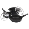 Набор посуды (сковорода 26 см, кастрюля 5 л, ковш 1,7 л, 2 съемных ручки, 2 крышки), МЕЧТА "Гранит Black", 001802 700722 - МСК «Форвард»