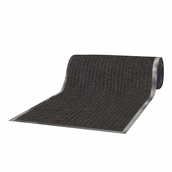 Коврик дорожка ворсовый влаго-грязезащита 0,9*15м, толщина 7мм, черный, В РУЛОНЕ, LAIMA 602880