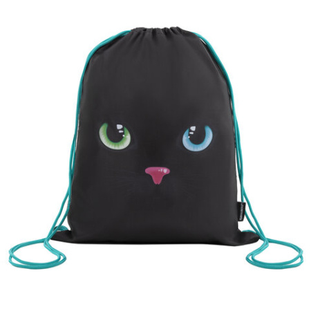 Папка на молнии с ручками А4, мешок для обуви 42х33 см, пенал 20х10 см, "Black cat" НАБОР BRAUBERG, 271434 - МСК «Форвард»