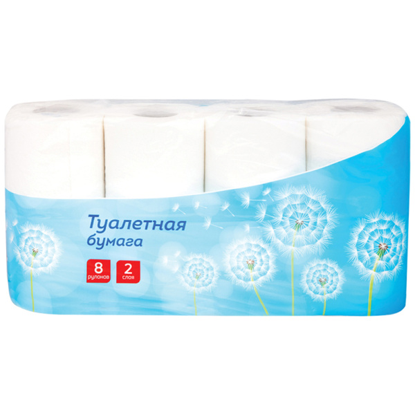 Бумага туалетная OfficeClean 2-слойная, 8шт., 16,2м тиснение, белая 249815/50202445 - МСК «Форвард»