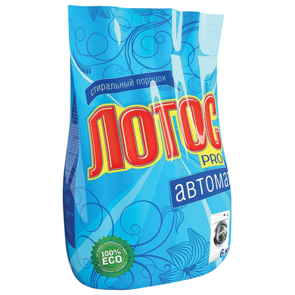 Стиральный порошок автомат 6кг ЛОТОС PRO, 604636