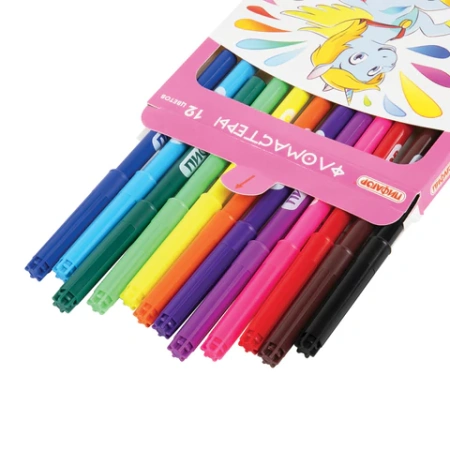 Фломастеры ПИФАГОР "ЕДИНОРОГ", 12 цветов, вентилируемый колпачок, 152448 - МСК «Форвард»