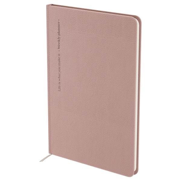 Еженедельник недатированный, B5, 64л., твердый переплет, кожзам, BG "Palm. Ecru pink", розовый 371695 - МСК «Форвард»