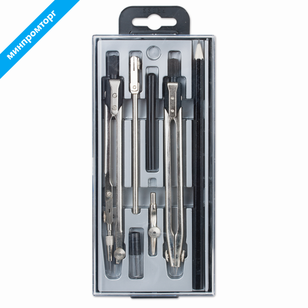 Готовальня 8 предметов, пласт. пенал, GLOBUS, НЧ8-70-60 210420