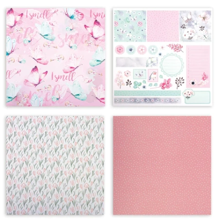 Бумага для скрапбукинга 30х30 см "Нежность природы", двусторонняя, 12 листов, 12 дизайнов, 180 г/м2, ОСТРОВ СОКРОВИЩ, 662771 - МСК «Форвард»