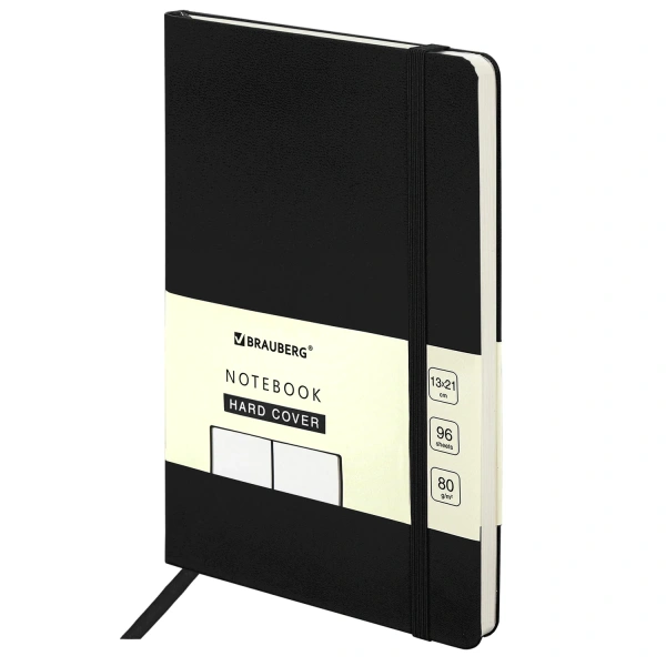 Блокнот-скетчбук А5 130х210мм, BRAUBERG ULTRA, балакрон, 80г/м2, 96л, без линовки, черный, 113048