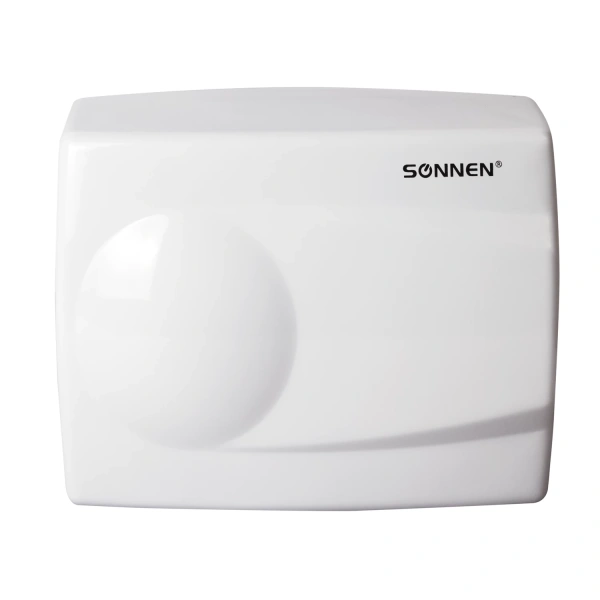 Сушилка для рук SONNEN HD-298, 1500 Вт, металлический корпус, антивандальная, белая 604193