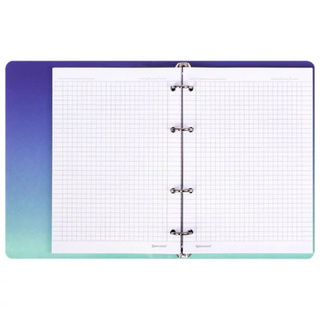 Тетрадь на кольцах А5 160х212 мм, 120 листов, картон, выборочный лак, клетка, BRAUBERG, "Notebook", 404732 - МСК «Форвард»