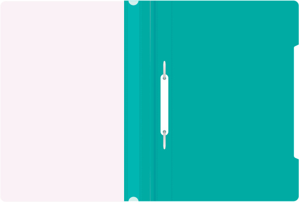 Скоросшиватель Бюрократ пластик PS20TURG A4 прозрач.верх.лист бирюзовый 0.12/0.16 - МСК «Форвард»