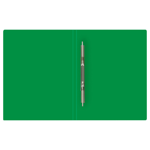 Папка с пружинным скоросшивателем СТАММ А4, 14мм, 500мкм, пластик, зеленая ММ-32222 343159 - МСК «Форвард»