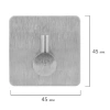 Крючки самоклеящиеся универсальные 4,5x4,5 см, КОМПЛЕКТ 4 шт., сталь, серебристые, LAIMA Home, 608785 - МСК «Форвард»