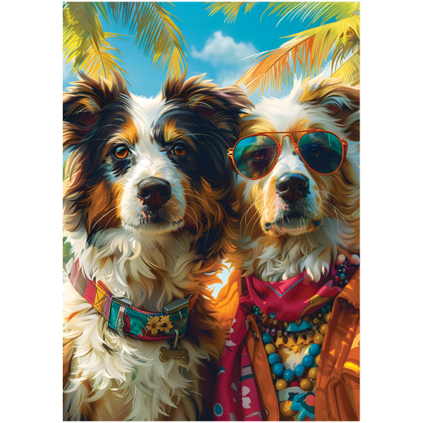 Пазл 260 эл. ТРИ СОВЫ "Австралийские овчарки под пальмами" ПК260_64412 376394 - МСК «Форвард»