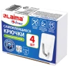 Крючки самоклеящиеся универсальные 2,5x4,5 см, КОМПЛЕКТ 4 шт., сталь, серебристые, LAIMA HOME, 608788 - МСК «Форвард»