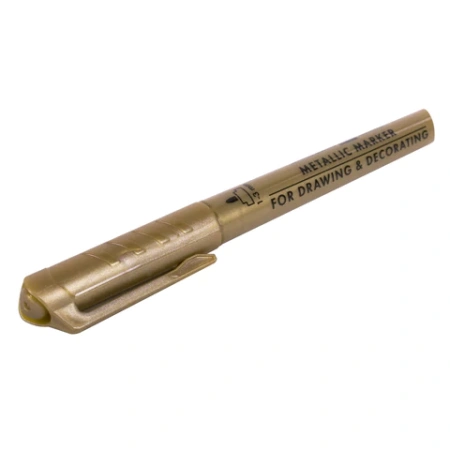 Маркер для декорирования и рисования ЗОЛОТИСТЫЙ BRAUBERG ART METALLIC, линия письма 1-3 мм, 152438 - МСК «Форвард»