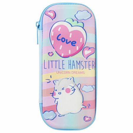 Пенал BRAUBERG, 1 отделение, 1 откидная планка, EVA 3D, 22х10х5 см, "Humster", 270702 - МСК «Форвард»