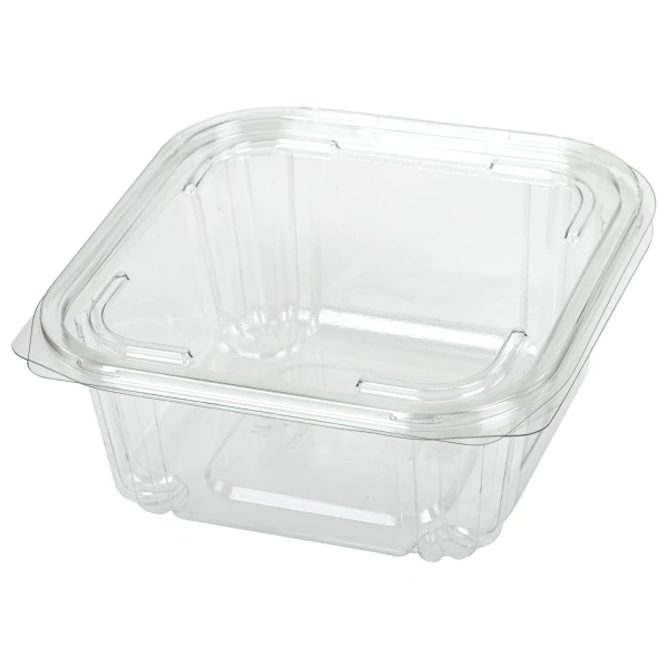 Одноразовый контейнер квадратный 1000мл С КРЫШКОЙ ЮП-РКСП КОМПЛЕКТ 300шт прозрач. ПЭТ, шк174 ЮУПМ601  608021