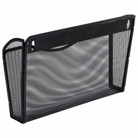 Лотки для бумаг настенные BRAUBERG «Germanium», 3 штуки, А4, 215×355×95 мм, металл, черные, 237968 - МСК «Форвард»