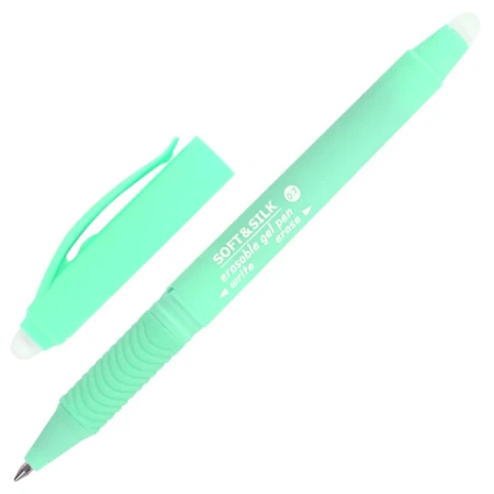 Ручка стираемая гелевая с грипом BRAUBERG "SOFT&SILK PASTEL", СИНЯЯ, корпус ассорти, узел 0,7 мм, 143934 - МСК «Форвард»