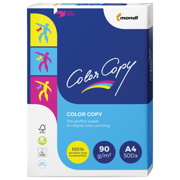 Бумага COLOR COPY А4, 90г/м, 500л, д/полноцв.лазерной печати, А++, Австрия, бел.161%(CIE),  110707