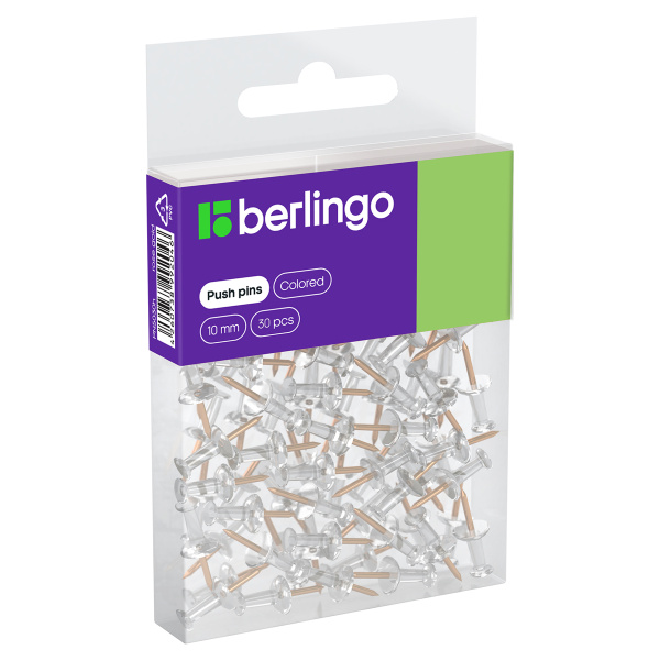 Кнопки силовые Berlingo, 30шт., цветные, ПВХ упак., европодвес, розовое золото PN5030h 330188 - МСК «Форвард»