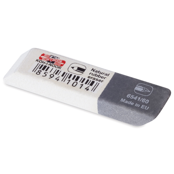 Ластик KOH-I-NOOR 6541/60, 50х13х7мм, бело-серый, прямоугольный, скошенный, натуральный каучук 65410 220403