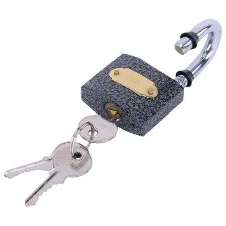 Замок навесной чугунный "Влагонепроницаемый", ширина 50 мм, полимерное покрытие, английский, 3 ключа, RABBITEX (РАББИТЕКС), 671297 - МСК «Форвард»