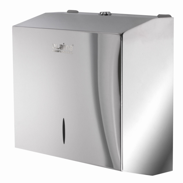 Диспенсер для полотенец LAIMA PROFESSIONAL INOX, (H3) V-сложения, нерж. сталь, зеркальный, 605697