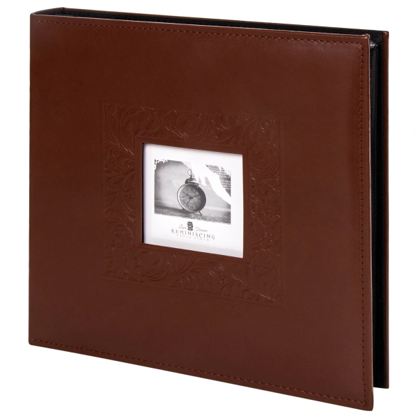 Фотоальбом BRAUBERG "Smooth brown" на 500 фото 10*15 см, под гладкую кожу, коричневый, 391177