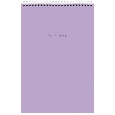 Блокнот БОЛЬШОЙ ФОРМАТ А4 198х297 мм, 80 л., гребень, подложка, клетка, BRAUBERG "Minimal Pastel", 116425 - МСК «Форвард»