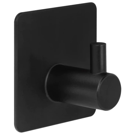 Крючки самоклеящиеся универсальные 4,5x4,5 см, КОМПЛЕКТ 4 шт., сталь, черные, LAIMA Home, 608786 - МСК «Форвард»