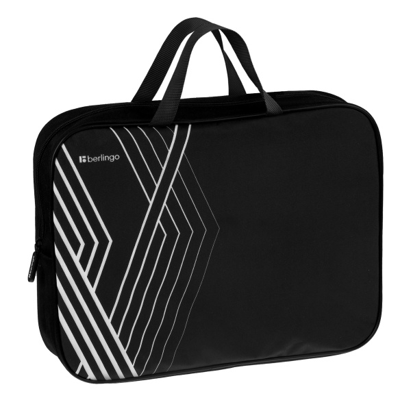 Папка текстильная с ручками 1 отделение, А4 Berlingo "Basic white", 350*265*75мм, текстиль, на молнии FB-B-2603  390087