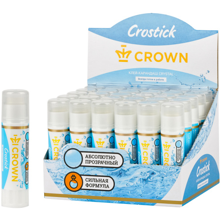 Клей-карандаш Crown "Crystal", 08г, кристально-чистый, ПВП CG-8G 222630р - МСК «Форвард»
