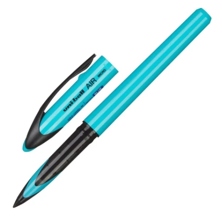 Ручка-роллер Uni-Ball "AIR Micro", СИНЯЯ, корпус голубой, узел 0,5 мм, линия 0,24 мм, 15951, UBA-188-E BLUE 144117 - МСК «Форвард»