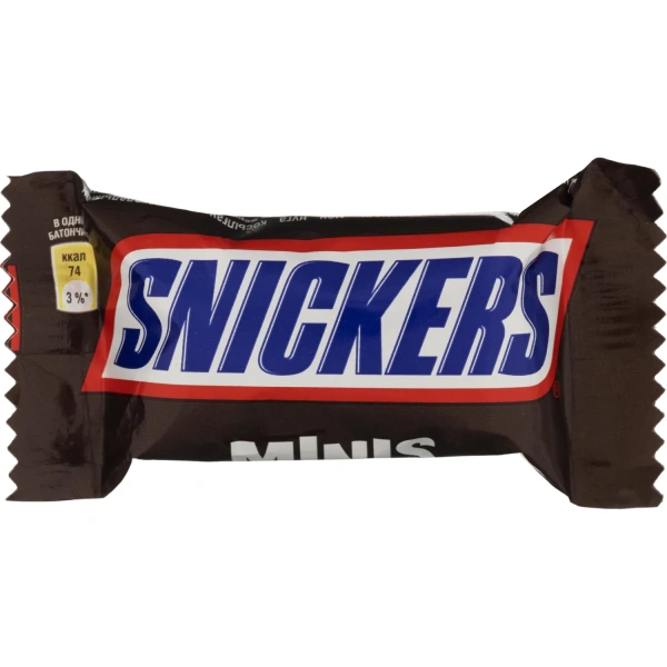 Шоколадный батончик Snickers minis с карамелью, арахисом и нугой 1 кг 832969 - МСК «Форвард»