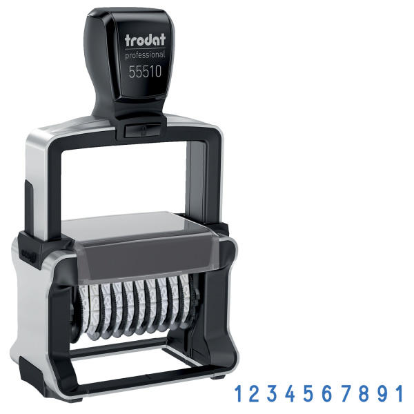 Нумератор  металлический, 10-разрядов оттиск 47*5мм синий, TRODAT 55510 75878 235568
