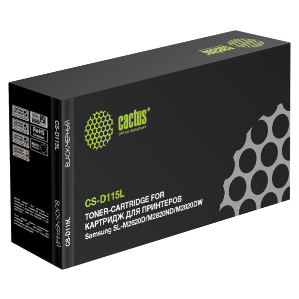 Картридж лазерный CACTUS (CS-D115L) для SAMSUNG SL-M2620D/M2820ND/M2820DW, ресурс 3000 стр CS-D115L 361792