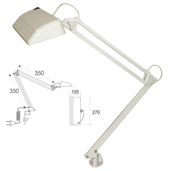 Настольная лампа светильник Трансвит Дельта П-С32 на струбцине, СВЕТОДИОДНАЯ, 12 Вт, белый 236906
